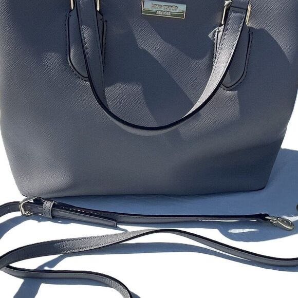 Kate Spade Grey Saffiano Leather Shoulder Handbag - Picture 5 of 12